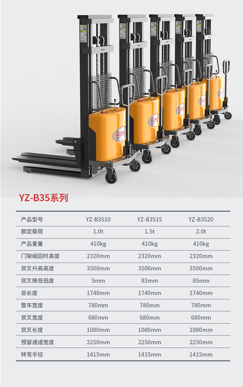 揚(yáng)子YZ-B系列步行式半電動(dòng)堆高車(chē)(圖15) 揚(yáng)子YZ-B系列步行式半電動(dòng)堆高車(chē)